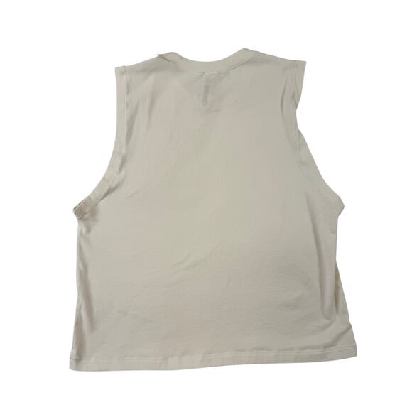 Skims Mock Neck Stretch Tank Top Cream Women’s 4XL Clean Girl Minimalist Plus - Picture 2 of 10
